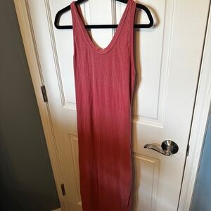 Sundry - Coral Scoop-neck Casual Roche Dress - Size 3